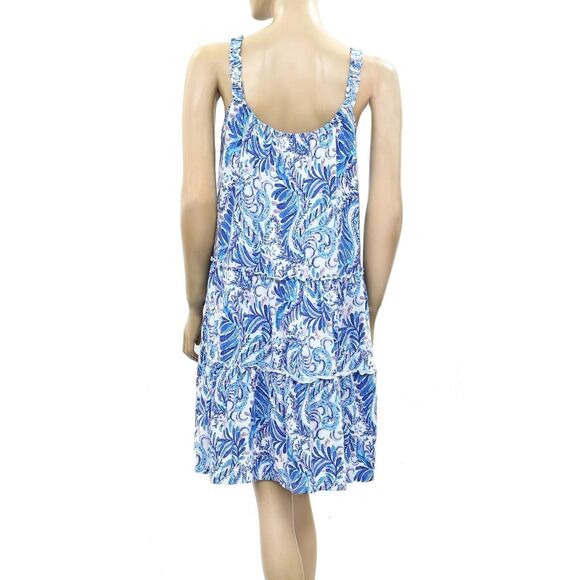 Lilly Pulitzer Loro Swing Mini Dress Printed Ruffle Cotton Resort XL NEW 282365 - Picture 5 of 7